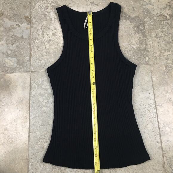 Anthropologie Robin Ribbed Black Racerback Tank Top Womens Small Sleeveless - Picture 11 of 16